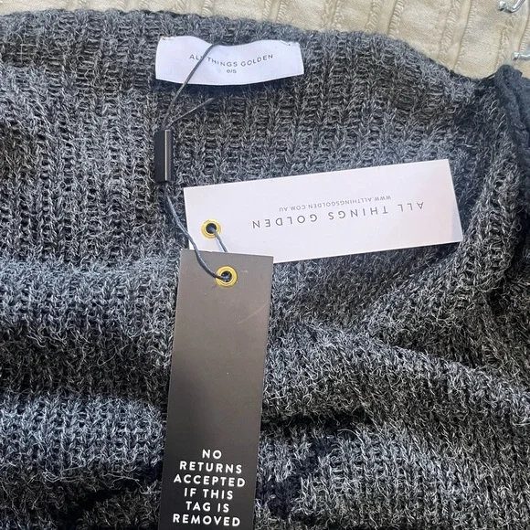 NWT All Things Golden the signature cardigan duster black - Picture 9 of 10